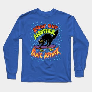 Panic Attack Cat Long Sleeve T-Shirt